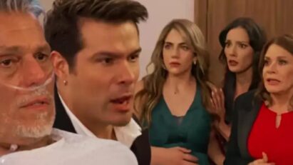 Luiz em estado crítico no hospital em As Filhas da Senhora Garcia