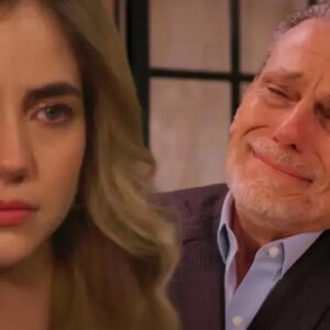 Luiz emocionado em cena dramática da novela