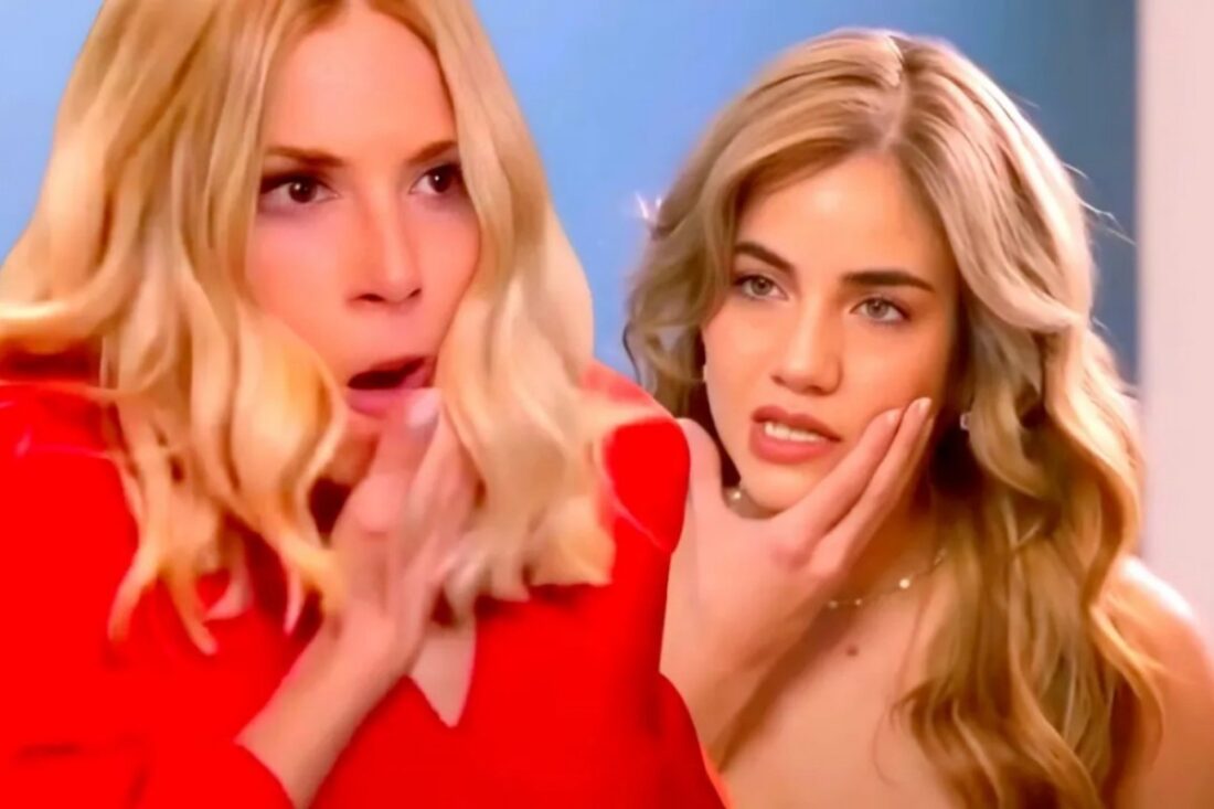 “Camila e Mar frente a frente em cena de confronto intenso na novela ‘As Filhas da Senhora Garcia’.”