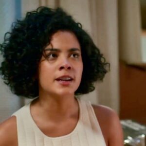 "Maria de Fátima assustada em cena de Vale Tudo"