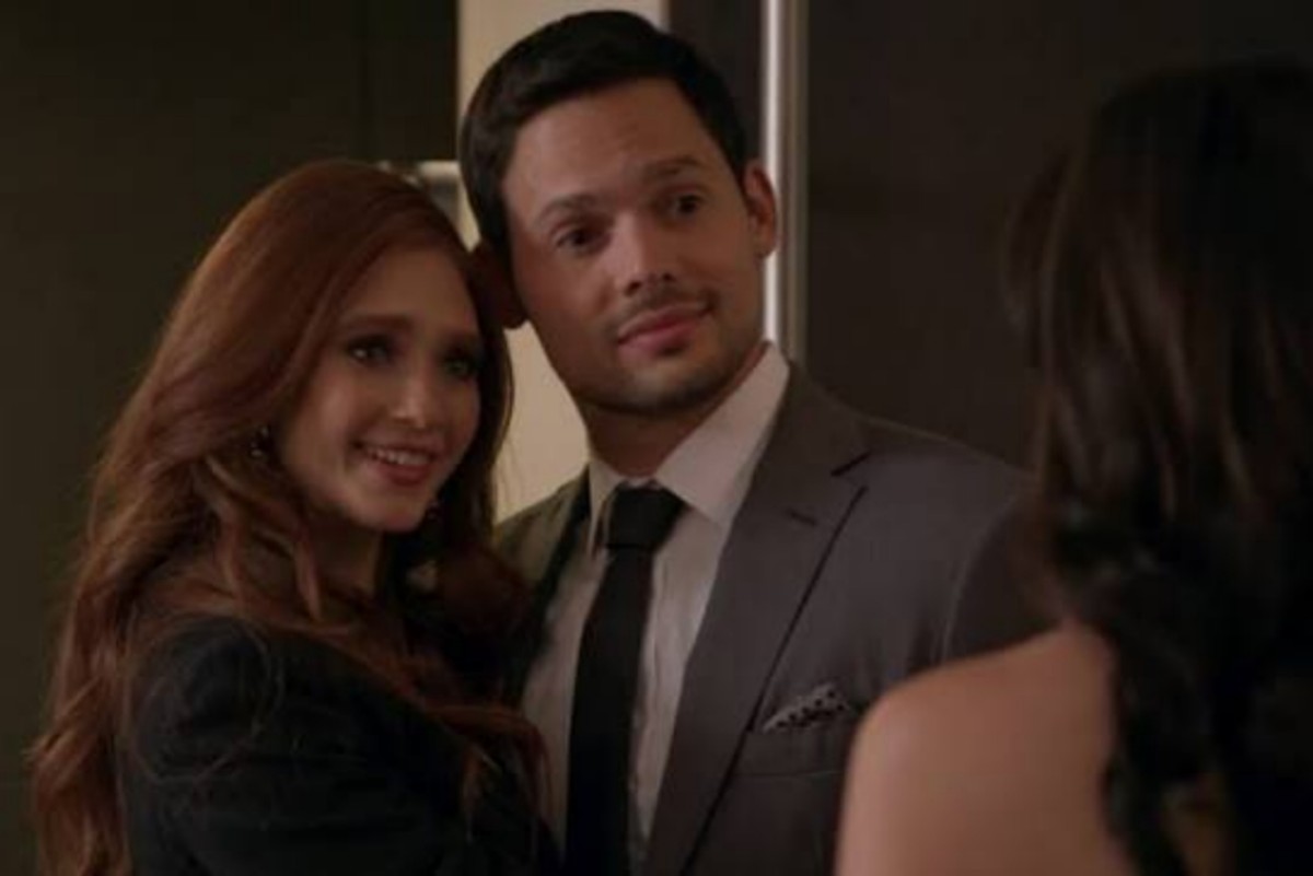 “Michelle e Nicolás se beijam apaixonadamente em cena marcante da novela As Filhas da Senhora Garcia.”