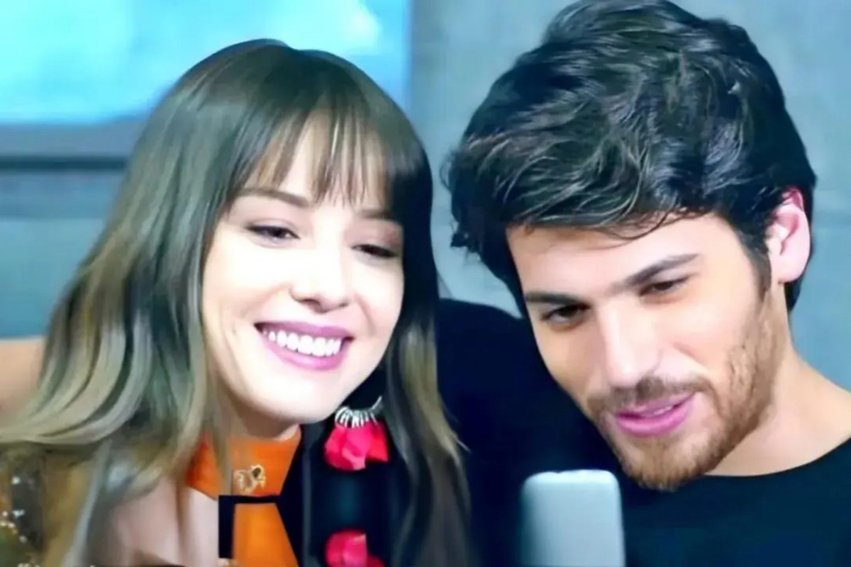 Nazli e Ferit em momento intenso da novela Dolunay