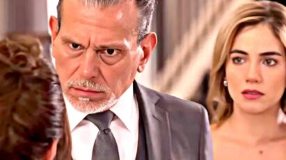 Ofélia sendo expulsa da mansão por Luís após ser desmascarada