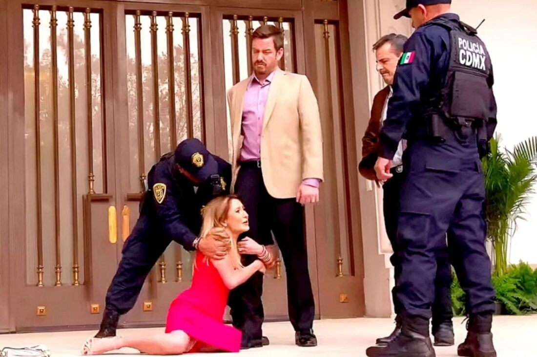 Paula chorando após acusar Saul em As Filhas da Senhora Garcia