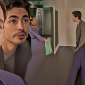 Paula desesperada diante das provas reveladas por Mateu na novela