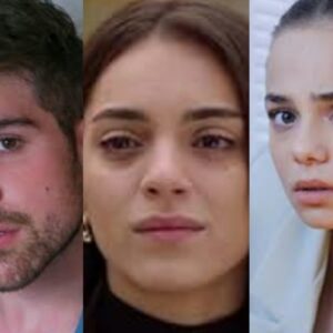 Cemre, Ceren e Nedim frente a frente em cena dramática de Cruel Istambul, prestes a revelar segredos que mudarão tudo.