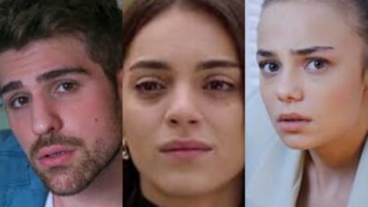 Cemre, Ceren e Nedim frente a frente em cena dramática de Cruel Istambul, prestes a revelar segredos que mudarão tudo.