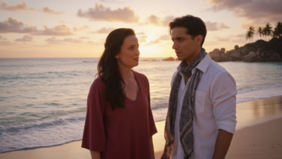 Estela (Larissa Manoela) é resgatada por Túlio (Cadu Libonati) em cena emocionante de Êta Mundo Bom! após ser deixada à deriva por Ernesto.