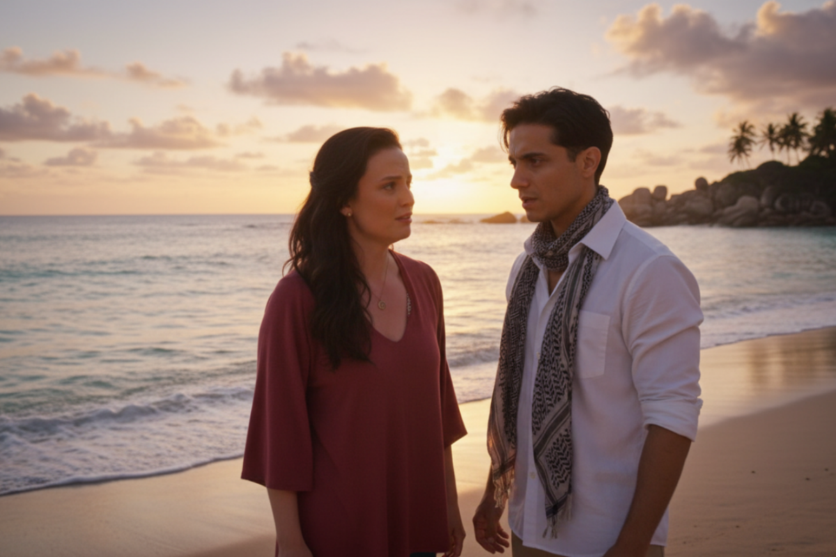 Estela (Larissa Manoela) é resgatada por Túlio (Cadu Libonati) em cena emocionante de Êta Mundo Bom! após ser deixada à deriva por Ernesto.