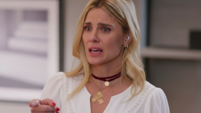Leila (Carolina Dieckmann) desesperada após o assassinato de Odete Roitman em Vale Tudo.