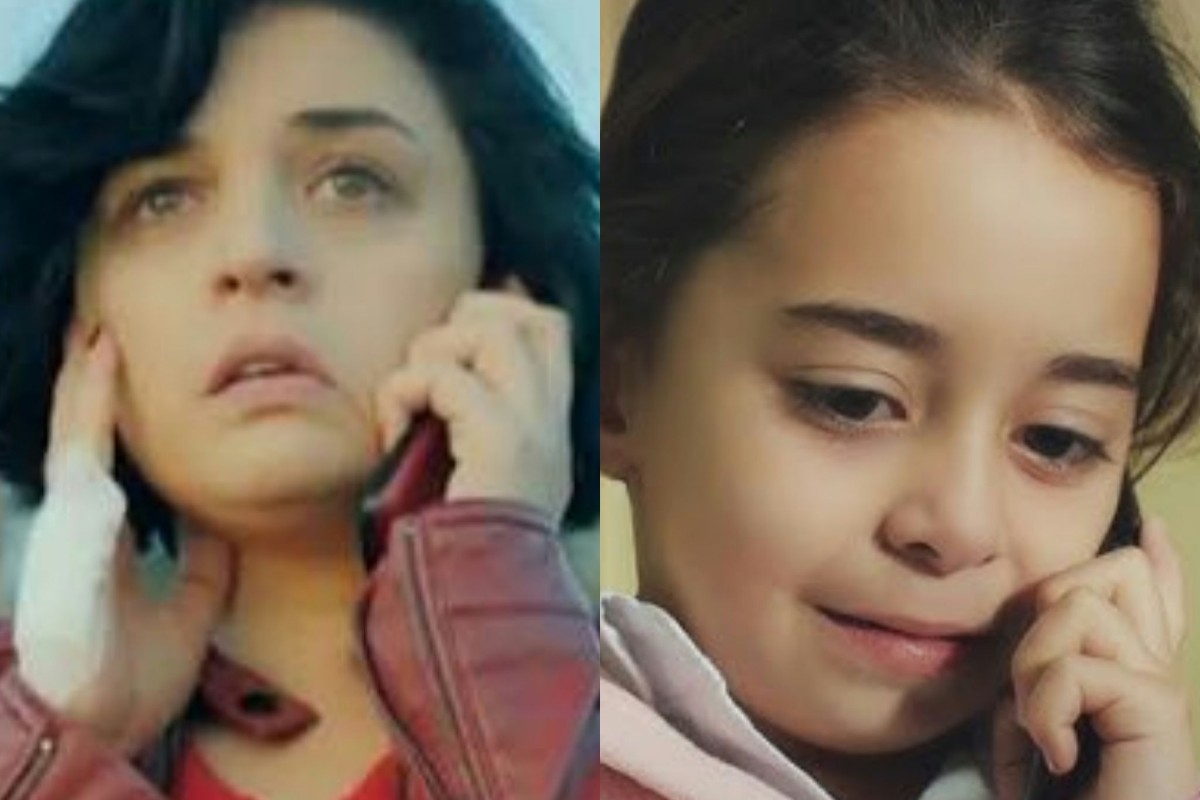 Melek atendendo o telefone com lágrimas nos olhos