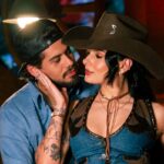 “Zé Felipe e Ana Castela durante a gravação do clipe de ‘Sua Boca Mente’ em Goiânia”