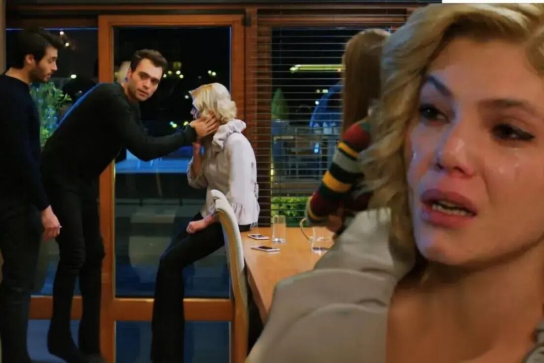 “Demet em cena tensa de Dolunay, assustada e chorando após descobrir manipulação de Hakan.”