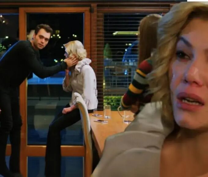 “Demet em cena tensa de Dolunay, assustada e chorando após descobrir manipulação de Hakan.”