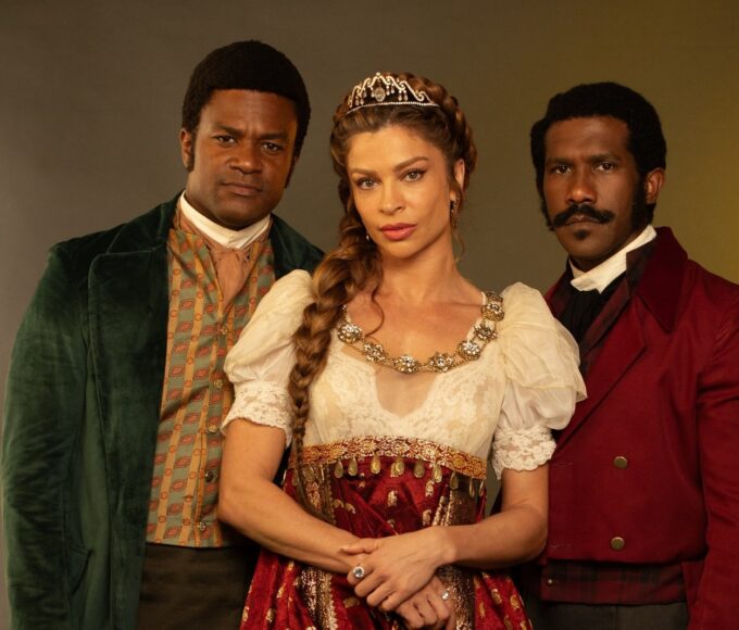 “Grazi Massafera caracterizada como Dona Beja na nova novela da HBO Max.”