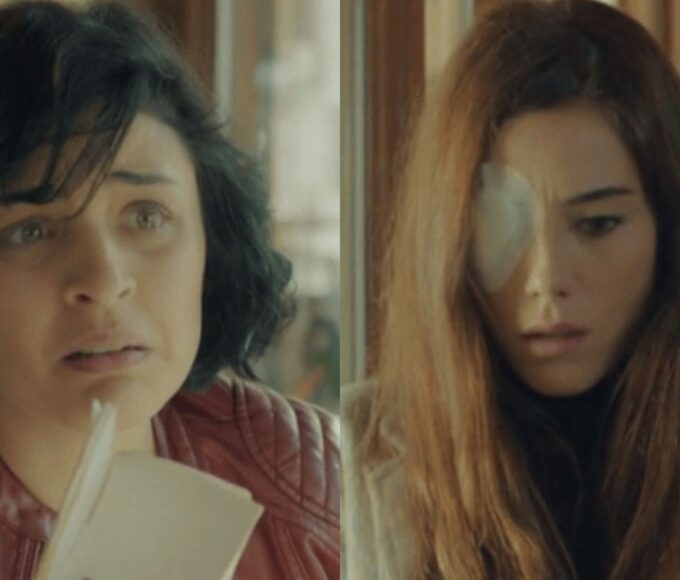 Sule encara Zeynep furiosa após descobrir o nome da professora no caderno de Melek na novela “Mãe” da Record TV.