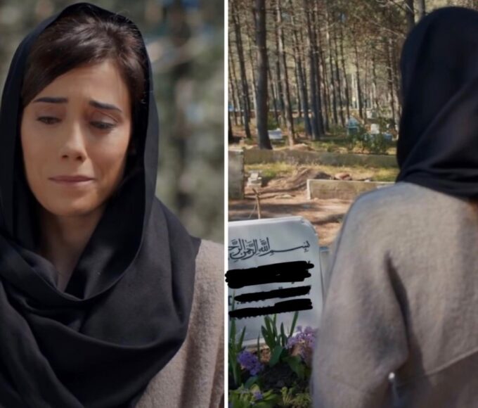 Zeynep chora diante do túmulo de Turna em cena emocionante dos capítulos finais da novela turca “Mãe”, exibida pela Record TV.