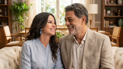 Zenilda e Rogério em cena intensa no apartamento em Três Graças, marcando nova fase da advogada na novela da Globo.