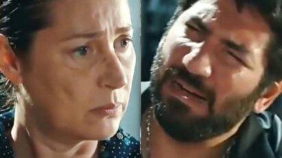 Gönül confrontando Cengiz em cena tensa da novela Mãe