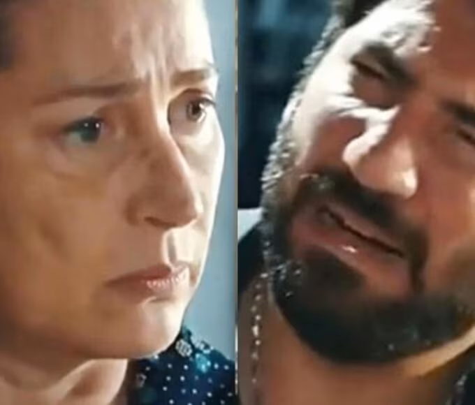 Gönül confrontando Cengiz em cena tensa da novela Mãe